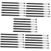 Baluue 30 Pcs Flat Eyebrow Brush Eyeliner Makeup Brush Flat Eyeliner Brush Eye Brush Artificial Fiber Black