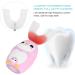 Kids Electric Toothbrush with U-Shaped Silicone Brush Head & 60ml Toothpaste - Pink | IPX7 Waterproof - Buy Online on SooperMarket.com