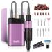 Bestidy 30000RPM Nail Drill Electrical Machine Professional Rechargeable Efile Nail Drill Kit for Acrylic  Gel Nails  Manicure Pedicure and Polishing(Purple)