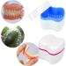 Denture Box Retainer Case Denture Storage Bath Box Denture Holder Box Cleaning Box Lightweight and Portable Cleaning Box with Filter (L Blue) L Blue - Buy Online on SooperMarket.com