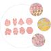 ABOOFAN 8pcs Christmas Cartoon Pie Chocolate Fudge Christmas Cookie Stamper Lovely Cookie Mold 3D Candy Tool - Buy Online on SooperMarket.com