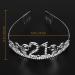 Frcolor 21th Birthday Crystal Tiara Crowns Headband with Hair Combs - Buy Online on SooperMarket.com