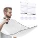 Catime 2 pieces Beard Shave apron black shaving cloak with 2 suggestions waterproof beard apron white for men black razor gifts for men