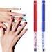 Buy Oval & Flat UV Gel Nail Brush Set | Rhinestone Handle | Professional Multicolor Nail Art Tools for Salon & DIY - Buy Online on SooperMarket.com