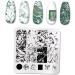 Nail Stamping Plate Set - Leaf Design & Lines Theme | Nail Art Stencil for Perfect Manicure | International Shipping Available - Buy Online on SooperMarket.com