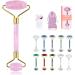 Multi-Material Jade Roller Double Head Face Massager - Crystal Facial Rolling Stick | Shipping Worldwide - Buy Online on SooperMarket.com