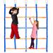 Galagee Climbing Cargo Net for Kids Indoor Outdoor (96x48) - Ninja Net Climbing Swingset Polyester Rope Ladder with 5 carabiners and Portable Bag