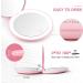 HEYISSU LED Compact Mirror 10X Magnifying Travel Makeup Mirror with Light - Pink 3.5 inch Pocket Purse Handbag Mirror - Buy Online on SooperMarket.com