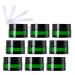 Zeoabsy 12 piece of empty green glass cream box 20ml with black screw cap green glass screw box glass-tie glass socket ointment pot cosmetic socket for gels creams + 12x spatula black 20ml