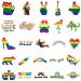 Rainbow Gay Pride Heart Frogs Animal Stickers - 50 PCS LGBT Equal Love Decor Decals for Water Bottle, Bike, Skateboard | LGBTQ Pride Collection - Buy Online on SooperMarket.com