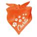Dog triangular scarf (color: orange) (size 1 (55 cm)) name of the dog 55 x 18 orange