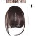 Clip in Bangs for Women 9.8" Fake Hair Natural Clip on Bangs Dark Brown Air Bangs Hair Clip with Temples & Invisible Breathable Net Curlable Cuttable Fake Bangs - Buy Online on SooperMarket.com