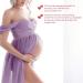 FEOYA Maxi Maternity Dress - Chiffon Lace Strapless Gown for Pregnant Women Photography, Full Length Purple - Buy Online on SooperMarket.com