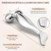 3D Metal Face Roller & Gua Sha - Anti-Aging Face Massager for Puffiness Relief | V-Shaped Skin Care Tool in Silver - Buy Online on SooperMarket.com