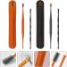 Professional Double-End Earwax Removal Tool Set - Spiral Remover with Storage Pick - Orange Dark Grey - 4 Sets - Buy Online on SooperMarket.com