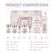 RoseFlower Eyelash Perm Kit - Professional Semi-Permanent Curling Kit with 10 Eyelash Combs & 5 Cleaning Sticks - Salon Grade Home Professional Perm - Buy Online on SooperMarket.com