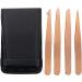 4-Piece Eyebrow Tweezers Set - Pointed & Angled Tweezers with Stylish Leather Look Case - Gold | International Shipping Available - Buy Online on SooperMarket.com