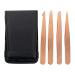 Wresetly 4-Piece Eyebrow Tweezers Set - Pointed & Angled Tweezers with Leather Case - Gold | Perfect for Precision Grooming | International Shipping Available - Buy Online on SooperMarket.com