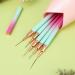 WLLHYF 5 Pieces Nail Art Liner Brush Painting Nail Art Brush Long Line Detail Fine Drawing Nail Point Drawing Tool Set 7mm/9mm/11mm/15mm/25mm (Pink Greenish) - Buy Online on SooperMarket.com