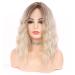 VEDAR Platinum Blonde Short Curly Ombre Wig - 12 Inch Synthetic Hair for Women #031-12 - Buy Online on SooperMarket.com