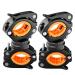 COSOOS 2 Pack Flashlight Mount Holder Universal Bicycle Led Light Mounting Holder 360 Rotation Clip Clamp for Flashlight Cycling Riding Orange+Black