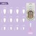 Luvadeyo 24 PCs Press On Nails - Medium Almond Fake Nails with Glue Purple Flower Designs for Women & Girls - Buy Online on SooperMarket.com