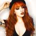 YEESHEDO Ginger Long Hair Wigs | Natural Curly Wavy Synthetic Wig with Fringe | 28 Copper Red Orange Wig for Parties and Cosplay - Buy Online on SooperMarket.com