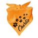 Dog triangular scarf (color: yellow) (size 2 (68 cm)) name of the dog 68 x 20 yellow