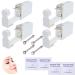 4-Pack Nose Piercing Kit, Disposable Self Piercing Kit with Built-in Nose Studs, Very Safe Nose Piercing Gun, Simple and Convenient Operation, Ideal for Family Use (White + Pink) White+Pink