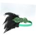 HAPINARY Feather Headdress Vintage Hairband Hair Band Headdress for Party Hairband Party Headdress Hijab 1920s Headband Dance Headpiece Turban Party Headwear Bride Accessories Prom One Size Green - Buy Online on SooperMarket.com