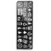Sanwood nail stamps human facial pattern nail art stamp template manicure tool set manicure art stainless steel pressure plate for girls and women 4