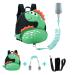 Toddler Backpack with Anti-Lost Harness Small Dinosaur Backpack Safety Leash for Boys and Girls Age 1-2 Years Old  Green