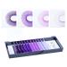Ombre Purple Colored Eyelash Extensions 14mm D Curl Easy Fan 0.07mm | Gradient Colored Lashes for Volume | Self Shadow Premade Lash - Buy Online on SooperMarket.com