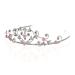 Rose Flower Rhinestone Crystal Wedding Tiara Crown - Pink Roses | Silver Plated - Buy Online on SooperMarket.com