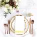 LEKOCH 100 Pcs Disposable White Napkins with Gold Design - Premium Air Laid Fabric-like Napkins for Weddings - 43x30 cm Luxury Party Supplies - Buy Online on SooperMarket.com