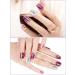 Semi Cured Gel Nail Strips - Purple Long Lasting Waterproof Nail Polish Stickers Set with Cuticle Stick, File, Wipes & Sealing - UV/LED Lamp Required - Buy Online on SooperMarket.com