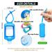 ICHOEEU 4 Pack Travel Size Refillable Squeeze Bottles with Silicone Sleeve - Leakproof Flip Cap Keychain Bottles for Hand Sanitizer - 60ml/2oz - 4 Count - Buy Online on SooperMarket.com