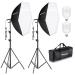 UBeesize Softbox Photography Lighting Kit, 30"X30" Professional Softbox Lighting Kit with 2pcs 40W E26 Socket 8000K Bulbs, Continuous Lighting Kit for Portraits Advertising Shooting, Video Recording Hexagon Softbox+Daylight Bulb