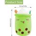 DAWRIS Bubble Tea Plush Pillow - Cute Bubble Milk Tea Cup Shaped Hugging Cushion Toy (Green) - Buy Online on SooperMarket.com