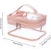 HAOGUAGUA Double Layer Clear Cosmetic Bag | Waterproof Travel Toiletry Bag | Transparent PVC Hair & Nail Accessories Pouch | Pink Beach Bag Organizer - Buy Online on SooperMarket.com