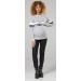 Happy Mama Women's Maternity Nursing Zipped Sweatshirt Striped Jumper 1110 - Light Grey Melange & Panther - Buy Online on SooperMarket.com