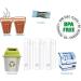 Dakoufish 11 inch Reusable Tritan Plastic Straws with Collapsible Storage Box & Cleaning Brush for 24 oz 30 oz 40oz Jars/Tumblers Pack of 3sets Clear 11 Inch straws and box (3sets) - Buy Online on SooperMarket.com