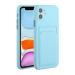 Tivenfezk Nadoli Silicone case for iPhone 15 Plus Ultra thin shockproof scratch -resistant wallet soft TPU protective case mobile phone case with credit card holder iphone 15 plus blue