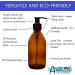 Avalon Amber Glass Bottles 250ml 8oz Soap Dispenser with Black Pumps (BPA-Free) Lotion Pump/Soap Dispensers Reusable Refillable Eco Friendly Sustainable Living/Gift - Pack of 2 - Buy Online on SooperMarket.com
