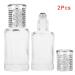 Empty Glass Roller Bottle Refillable Essential Oil Bottles 2pcs Mini Empty Glass Roller Bottle Perfume Essential Oil Bottles 10ml/12ml For Perfume Serum Lotion Aromatherapy Essential Oil(12ML-Silver)