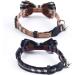 SuperBuddy Cute Bow Bell Cat Collar - 2 Pack Plaid Kitten Collar with Removable Bowtie for Cats Kittens - Brown-Black - Buy Online on SooperMarket.com