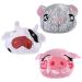 kilofly 3pc Waterproof Reusable Bath Hat Kids Fun Cartoon Animal Shower Caps Set Set3 B