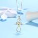 Cute Cat Necklace with Sparkling Zirconia Crystal Birthstone Pendant Necklace for Girls Womens White Gold Over 925 Sterling Silver Animal Necklace Birthstone Jewelry Sweet Present Girlfriend Sisters E Peridot Pendant - Buy Online on SooperMarket.com