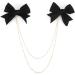 Buy Biitfuu 4Pcs Black Hair Bows with Pearl Chains - Stylish Hair Accessories for Girls & Women - International Shipping Available - Buy Online on SooperMarket.com