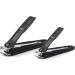 FERYES Nail Clippers Set - Stainless Steel Clippers with Catcher, 2 PCS for Fingernails and Toenails - Includes Black Metal Case - Buy Online on SooperMarket.com